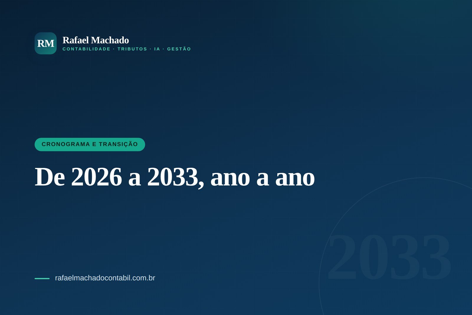 Cronograma da reforma tributária: de 2026 a 2033, ano a ano